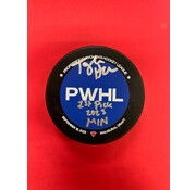 TAYLOR HEISE PWHL 1ST OVERALL PICK INSCRIBED PUCK