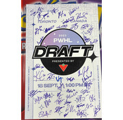 2025 PWHL DRAFT BOARD SIGNED BY ALL DRAFTED PLAYERS