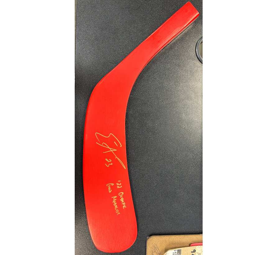 ERIN AMBROSE AUTOGRAPHED STICK BLADE  INSCRIBED "'22 OLYMPIC GOLD MEDALIST"