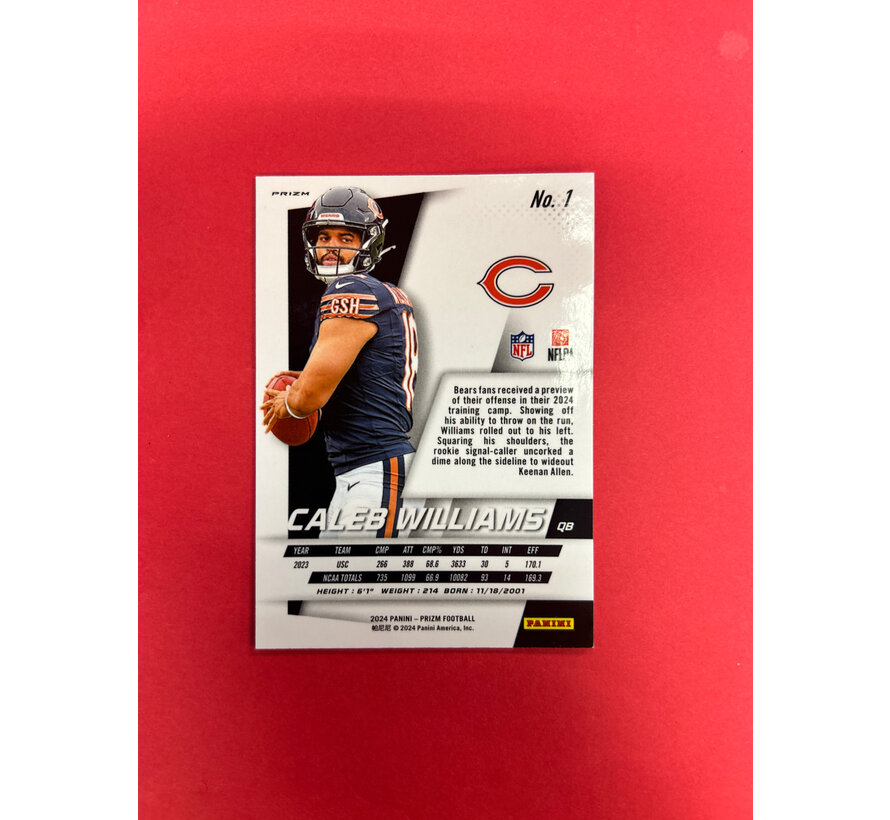 2024 PANINI PRIZM CALEB WILLIAMS RETRO ROOKIE SILVER