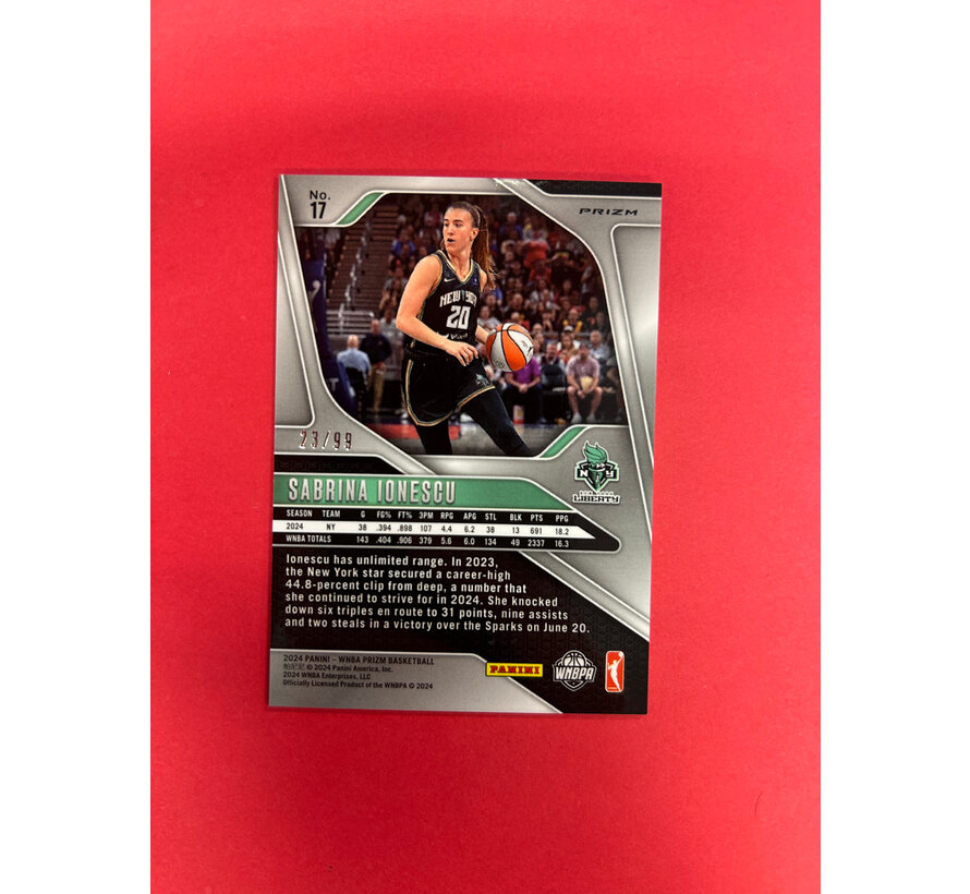 2024 PANINI PRIZM WNBA SABRINA IONESCU WHITE SCOPE /99