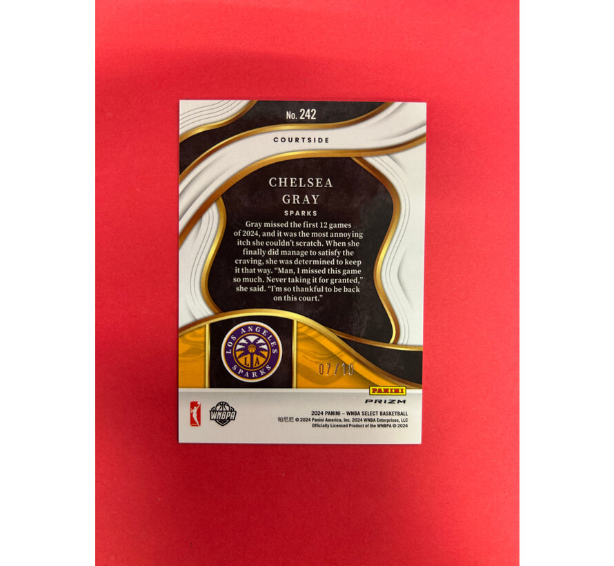 2024 PANINI SELECT WNBA CHELSEA GRAY GOLD WAVE /10