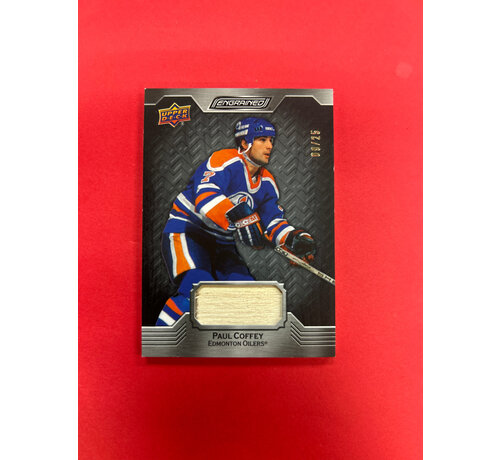UPPER DECK 2023-24 UPPER DECK ENGRAINED PAUL COFFEY EBONY MEMORABILIA STICK /25