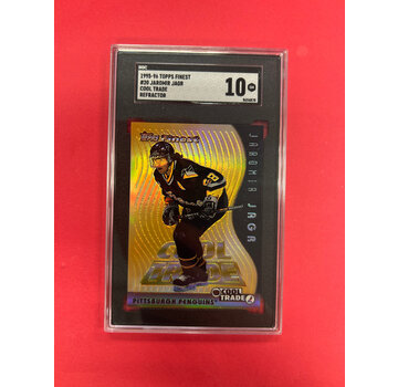 TOPPS 1995-96 TOPPS FINEST JAROMIR JAGR COOL TRADE REFRACTOR SGC GRADED 10