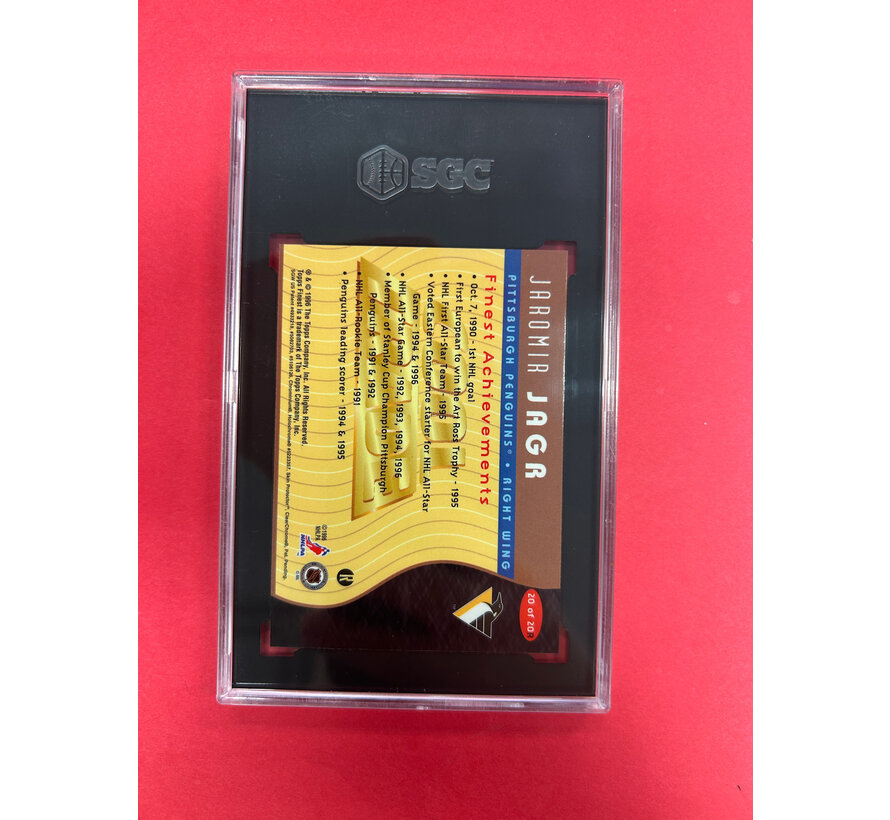 1995-96 TOPPS FINEST JAROMIR JAGR COOL TRADE REFRACTOR SGC GRADED 10