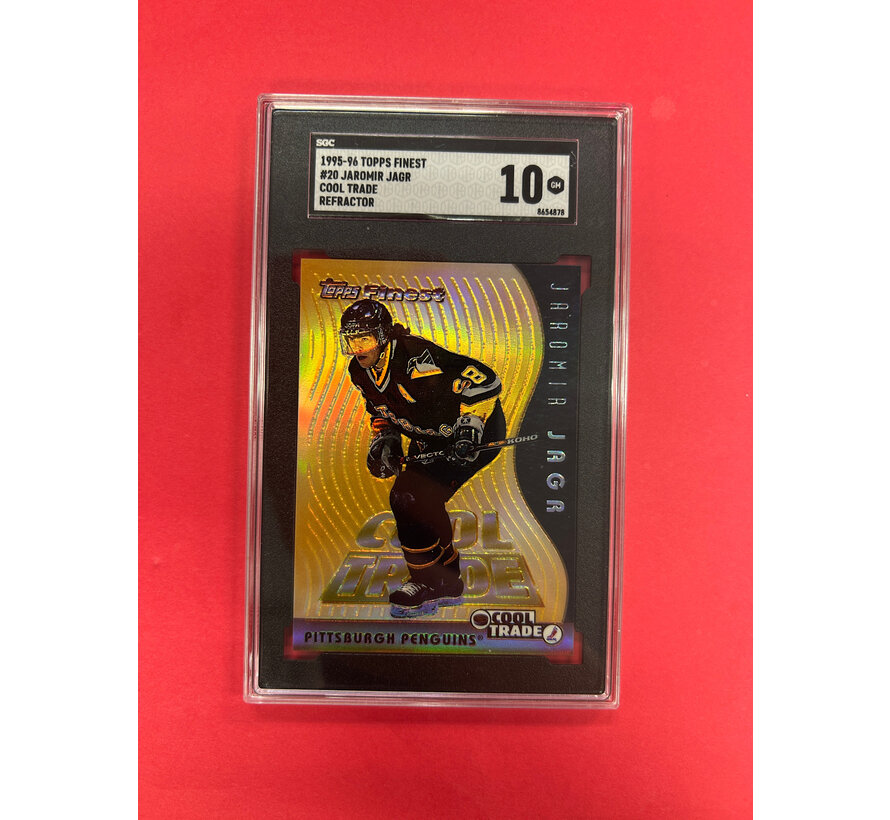 1995-96 TOPPS FINEST JAROMIR JAGR COOL TRADE REFRACTOR SGC GRADED 10