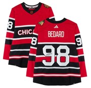 FANATICS CONNOR BEDARD AUTOGRAPHED BLACKHAWKS REVERSE RETRO JERSEY