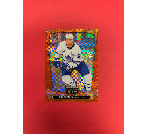 UPPER DECK 2024-25 OPC PLATINUM JOHN TAVARES ORANGE CHECKERS /25