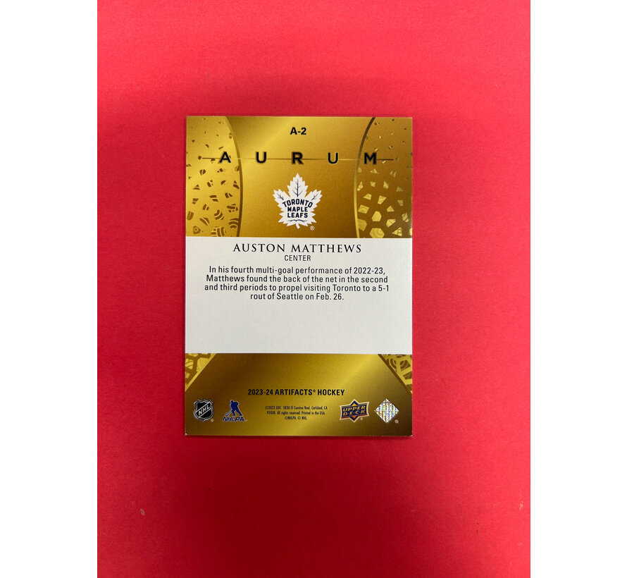 2023-24 UPPER DECK ARTIFACTS AUSTON MATTHEWS AURUM PURPLE /25