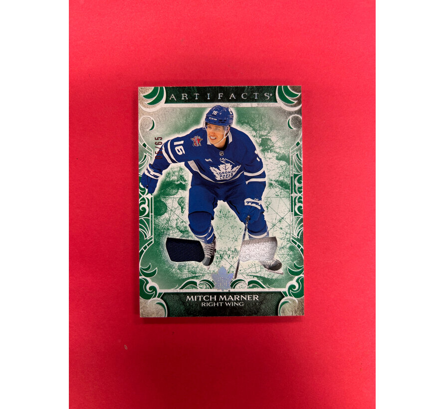 2024-25 UPPER DECK ARTIFACTS MITCH MARNER EMERALD MATERIALS /65