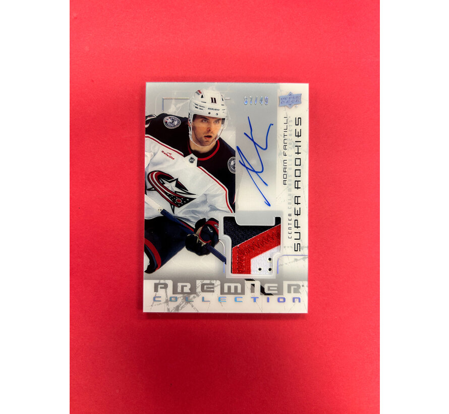 2023-24 UPPER DECK PREMIER ADAM FANTILLI SUPER ROOKIES PATCH AUTO /49
