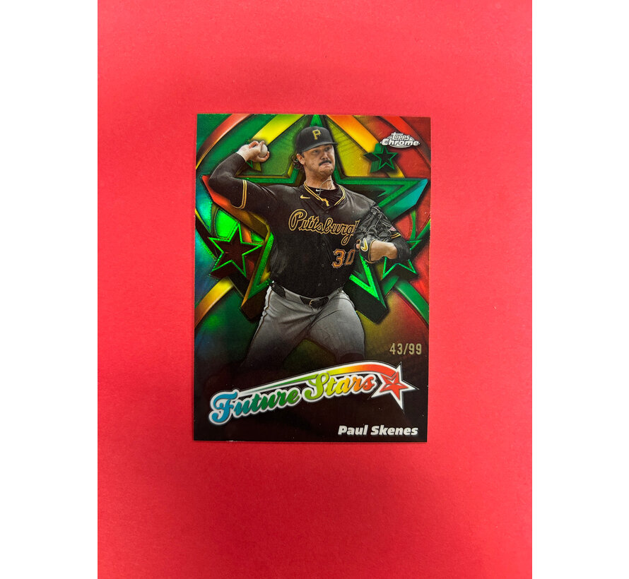 2025 TOPPS CHROME PAUL SKENES FUTURE STARS GREEN /99