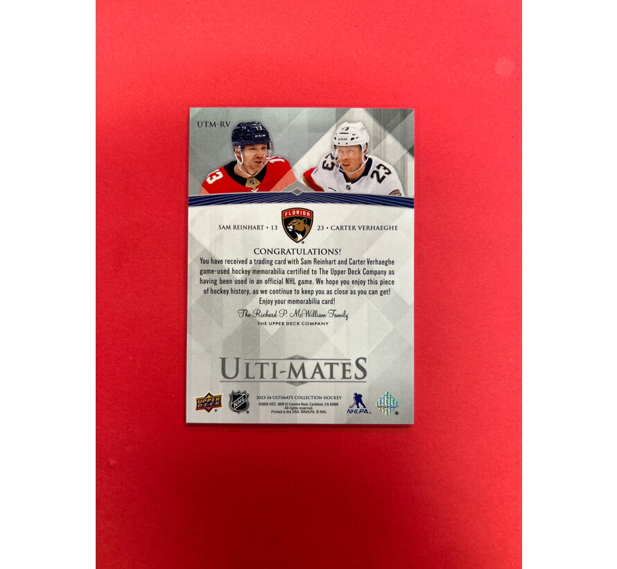 2023-23 UPPER DECK ULTIMATE COLLECTION REINHART/ VERHAEGHE ULTI-MATES