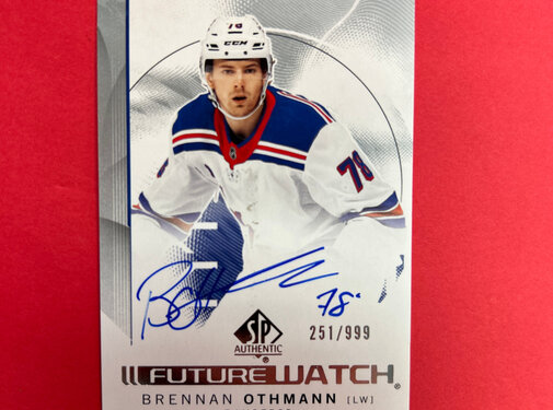 UPPER DECK 2024-25 SP AUTHENTIC BRENNAN OTHMANN FUTURE WATCH AUTOGRAPH /999