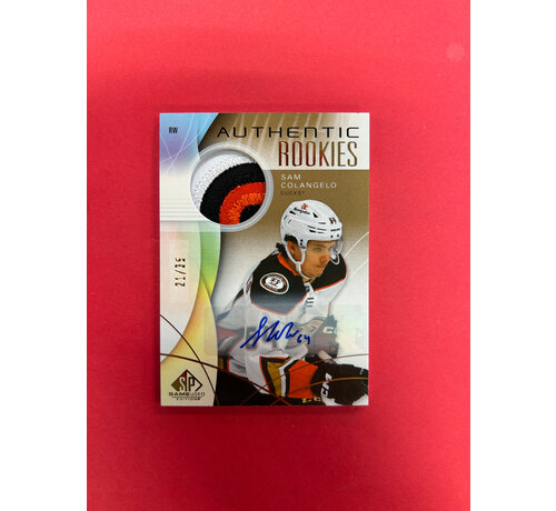 UPPER DECK 2024-25 SP GAME USED SAM COLANGELO GOLD AUTO PATCH /35