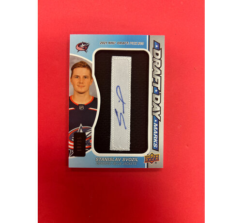 UPPER DECK 2023-24 SP GAME USED STANISLAV SVOZIL DRAFT DAY MARKS /35