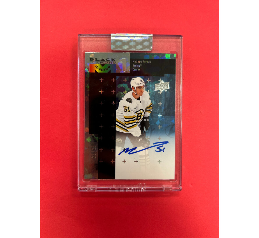 2023-24 UPPER DECK CLEAR CUT MATTHEW POITRAS MYRIAD AUTOGRAPH BLUE /25 ROOKIE