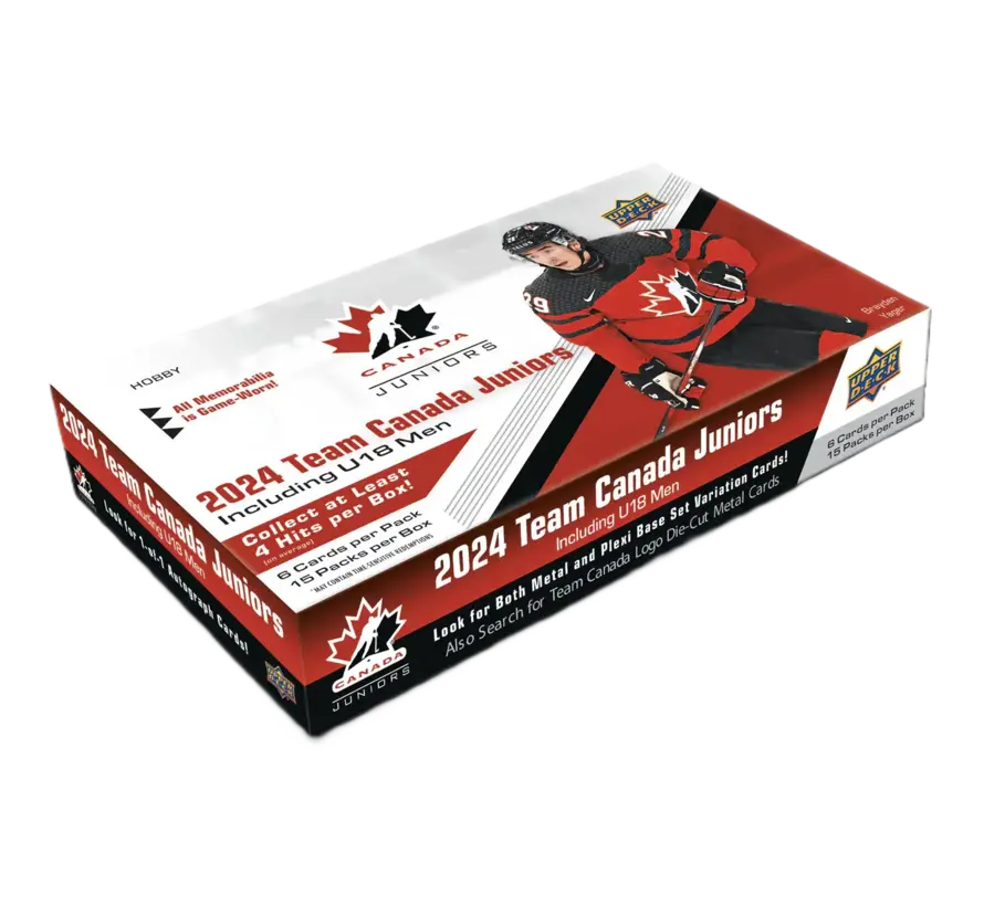 2024 UPPER DECK TEAM CANADA JUNIORS HOCKEY HOBBY BOX