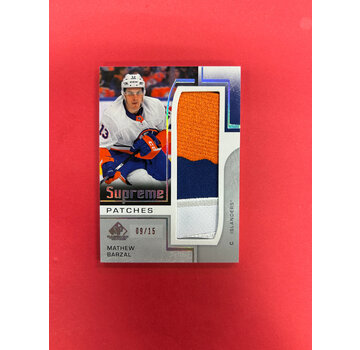 UPPER DECK 2024-25 SP GAME USED MATHEW BARZAL SUPREME PATCHES /15