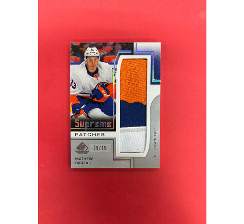 UPPER DECK 2024-25 SP GAME USED MATHEW BARZAL SUPREME PATCHES /15