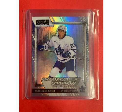 UPPER DECK 2023-24 OPC PLATINUM MARQUEE ROOKIE ARCTIC FREEZE MATTHEW KNIES 67/99 #205