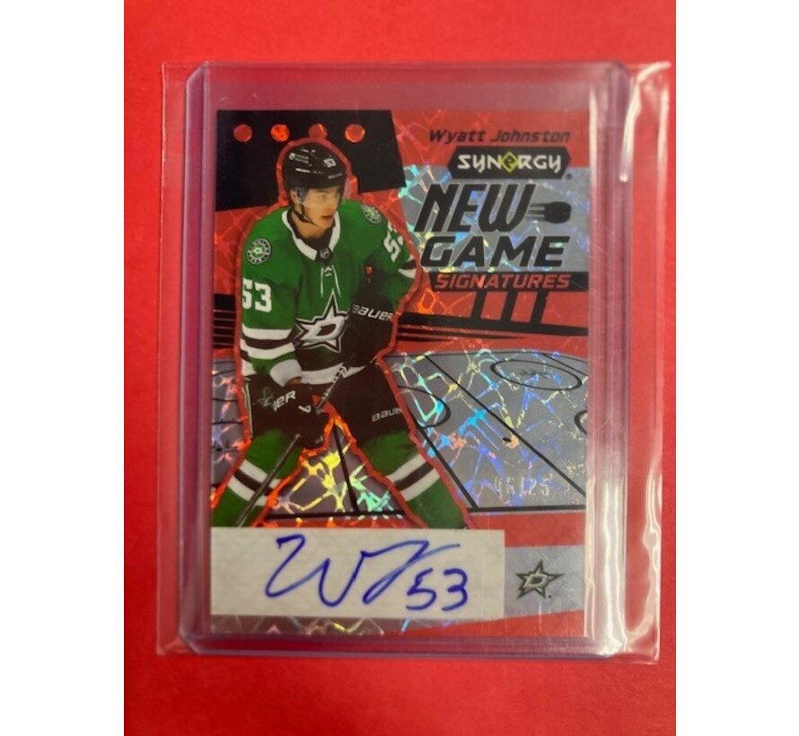 2024-25 UD SYNERGY NEW GAME SIGNATURES RED WYATT JOHNSTON 06/25 #NGS-19