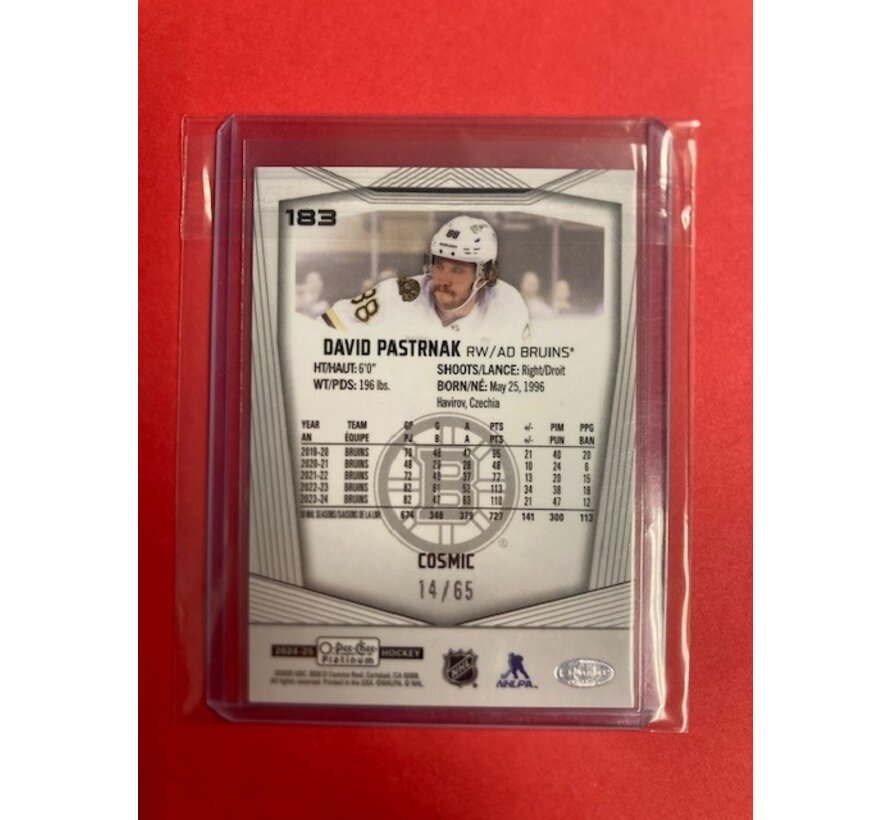 2024-25 OPC PLATINUM COSMIC DAVID PASTRNAK 14/65 #183