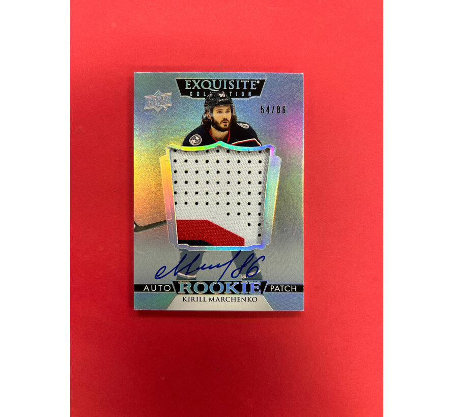 2022-23 UPPER DECK EXQUISITE COLLECTION KIRILL MARKCHENKO ROOKIE AUTO PATCH /86