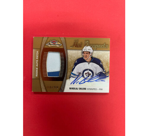 UPPER DECK 2015-16 FLEER HOT PROSPECTS NIKOLAJ EHLERS HOT PROSPECTS AUTO PATCH /299