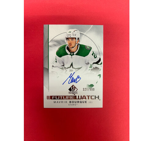 UPPER DECK 2024-25 SP AUTHENTIC MAVRIK BOURQUE FUTURE WATCH AUTOGRAPH /999