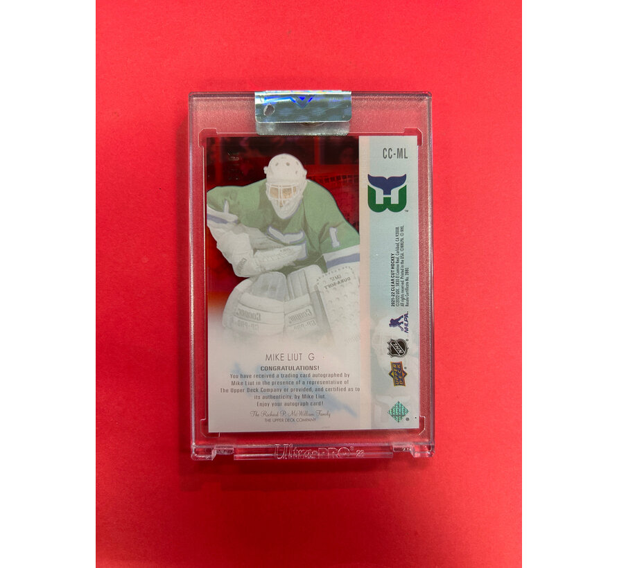 2021-22 UPPER DECK CLEAR CUT MIKE LIUT EXCLUSIVES AUTOGRAPH /65