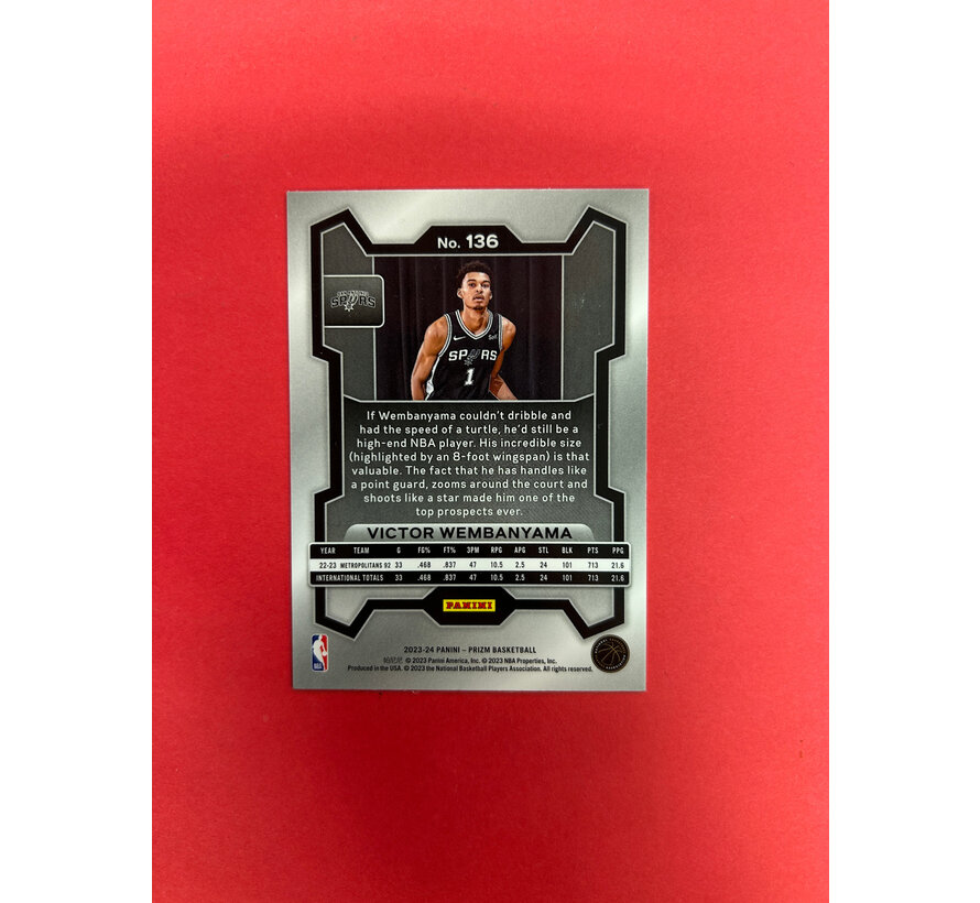 2023 PANINI PRIZM VICTOR WEMBANYAMA ROOKIE