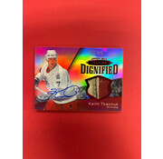 UPPER DECK 2022-23 UPPER DECK STATURE KEITH TKACHUK DIGNIFIED GAME USED GLOVE PATCH AUTO RED /3