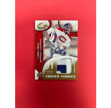 UPPER DECK 2009-10 UPPER DECK ICE CAREY PRICE FROZEN FABRICS PATCH AUTO 5/5