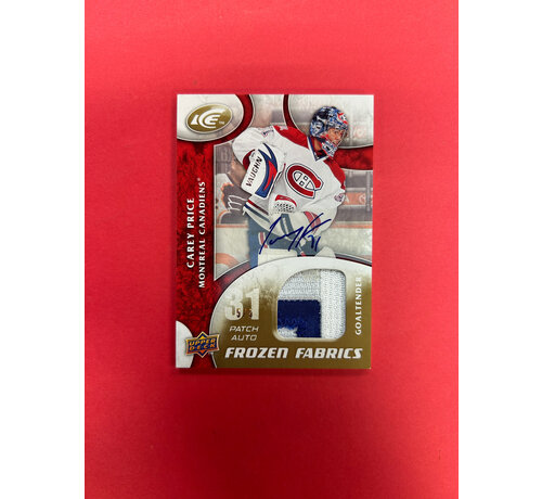 UPPER DECK 2009-10 UPPER DECK ICE CAREY PRICE FROZEN FABRICS PATCH AUTO 5/5