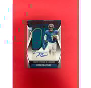 PANINI 2021 PANINI ROOKIES AND STARS TRAVIS ETIENNE JR FRESHMAN ORIENTATION PATCH AUTO /99
