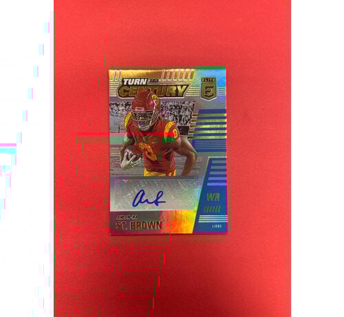 PANINI 2021 PANINI DONRUSS ELITE AMON-RA ST BROWN TURN OF THE CENTURY AUTO /199