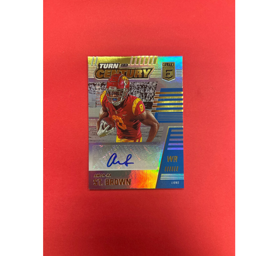 2021 PANINI DONRUSS ELITE AMON-RA ST BROWN TURN OF THE CENTURY AUTO /199
