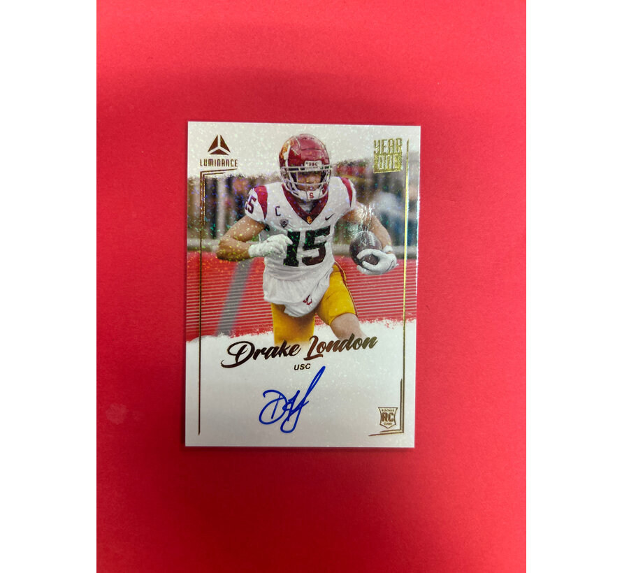 2022 PANINI LUMINANCE DRAKE LONDON YEAR ONE AUTOGRAPH