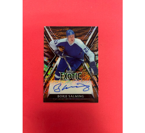 LEAF 2024 LEAF EXOTIC BORJE SALMING TIGER STRIPE AUTOGRAPH /10