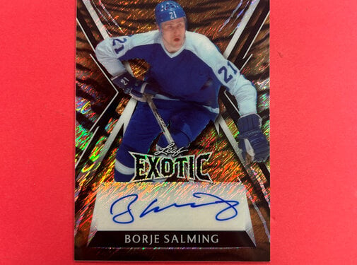 LEAF 2024 LEAF EXOTIC BORJE SALMING TIGER STRIPE AUTOGRAPH /10