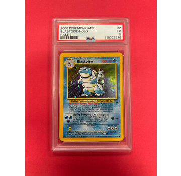 POKEMON 2000 POKEMON BASE SET 2 BLASTOISE HOLO 2/130 PSA GRADED 5