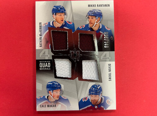 UPPER DECK 2024-25 UPPER DECK ULTIMATE AVALANCHE QUAD JERSEY /149 MACKINNON