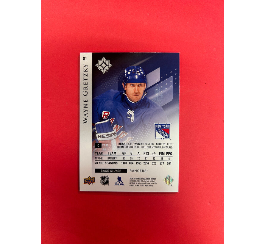 2024-25 UPPER DECK ULTIMATE WAYNE GRETZKY SILVER BASE /149