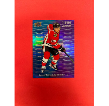 UPPER DECK 2023-24 UPPER DECK ALLURE CONNOR BEDARD COLOR FLOW BLUE PURPLE SSP