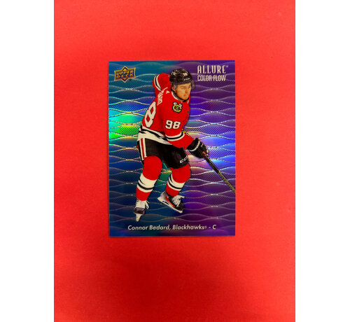 UPPER DECK 2023-24 UPPER DECK ALLURE CONNOR BEDARD COLOR FLOW BLUE PURPLE SSP