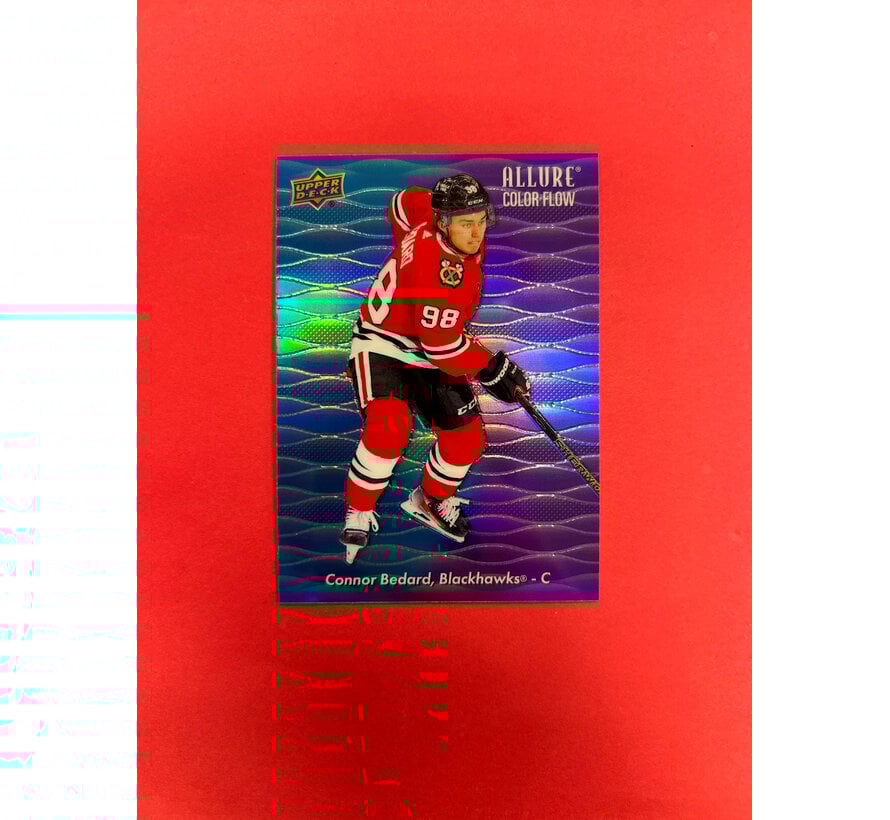 2023-24 UPPER DECK ALLURE CONNOR BEDARD COLOR FLOW BLUE PURPLE SSP