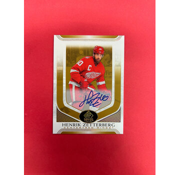 UPPER DECK 2020-21 SP SIGNATURE LEGENDS HENRIK ZETTERBERG GOLD AUTOGRAPH