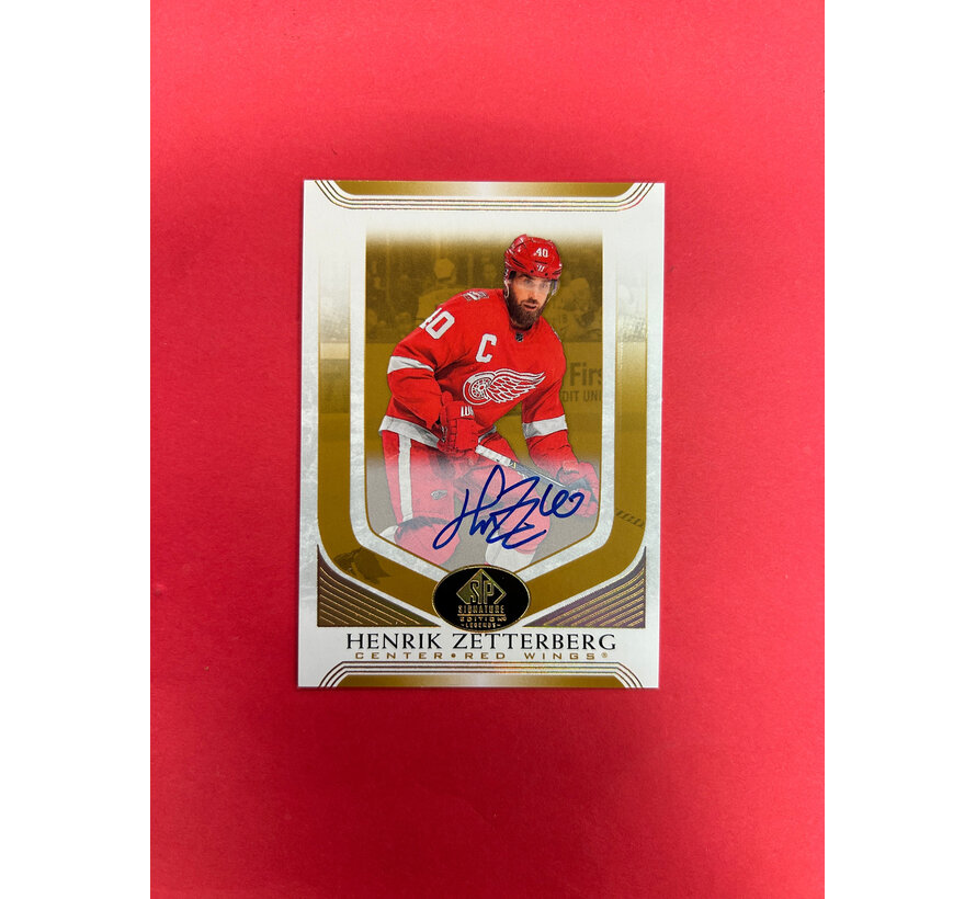 2020-21 SP SIGNATURE LEGENDS HENRIK ZETTERBERG GOLD AUTOGRAPH