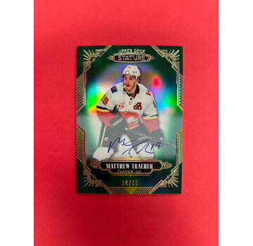 UPPER DECK 2020-21 UPPER DECK STATURE MATTHEW TKACHUK GREEN AUTO /65